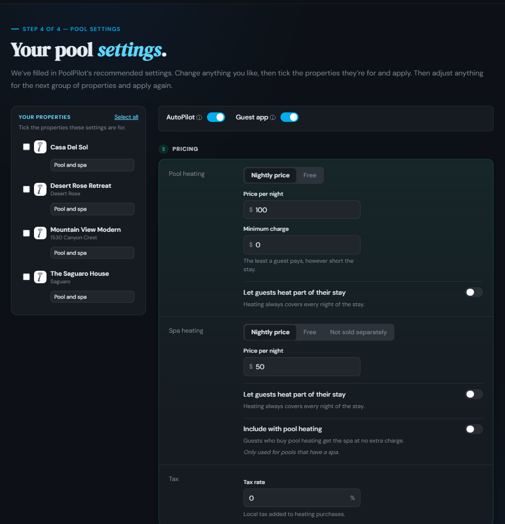 Pool heating prices
