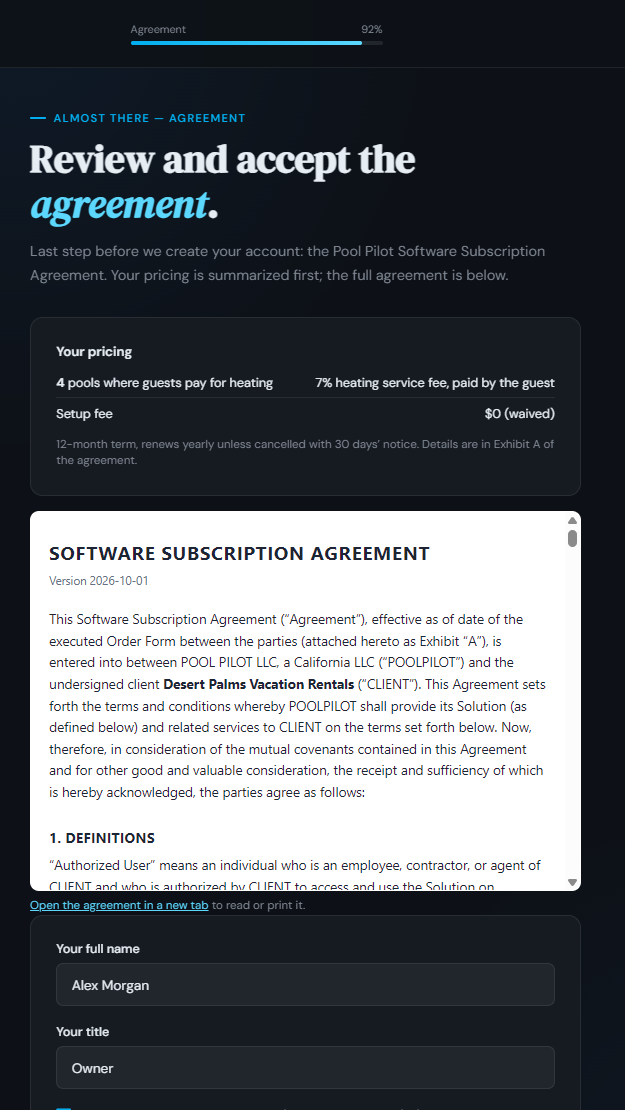 Your pricing and the subscription agreement
